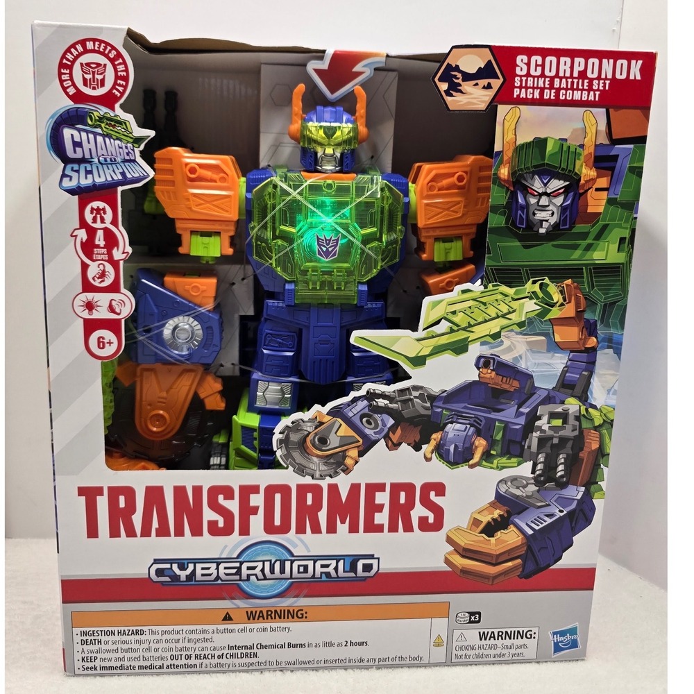 Transformers Cyberworld Scorponok Strike Battle Set Light Up Action Figure New